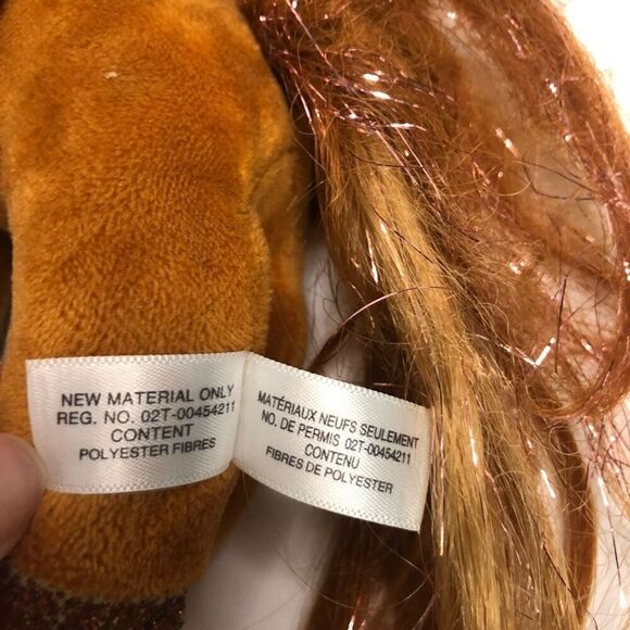 ty beanie boo glitter the horse tan brown tinsel hair 6 inch glitter hooves 2019 - Picture 6 of 12